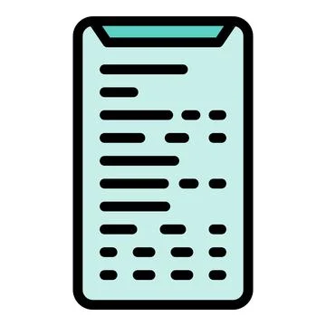 Coding smartphone icon color outline vector Illustrazione stock