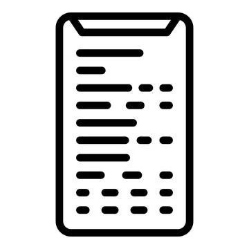 Coding smartphone icon, outline style 스톡 일러스트