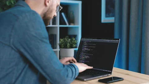 Coding software app Stock Footage 214332318