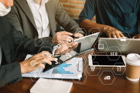 Coding software developer work with AR new design Stock Photos
