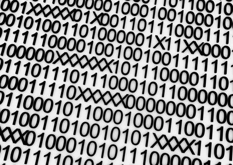 Coding some X in binary code between zero and one Copyright: xZoonar.com/J... 스톡 사진