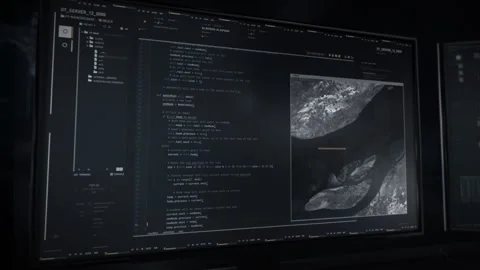 Coding Source Data Strings For Satellite Navigation Application Programming Stock Footage 277942184