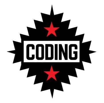 CODING stamp on white Stockillustratie