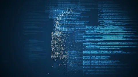 The coding system of the digital lock Stock Footage 107585073