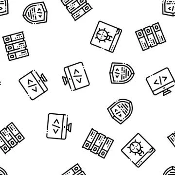 Coding System Seamless Pattern イラスト素材