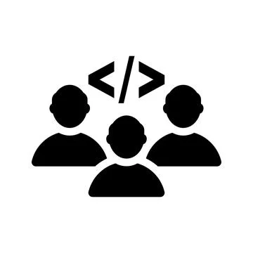 Coding Team icon. Stock Illustration