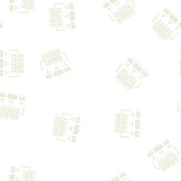 Coding teamwork glyph seamless pattern Stock Illustration