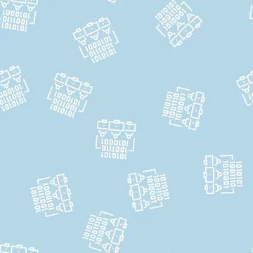 Coding teamwork line seamless pattern Stock Illustration