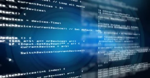 Coding text floating 스톡 사진