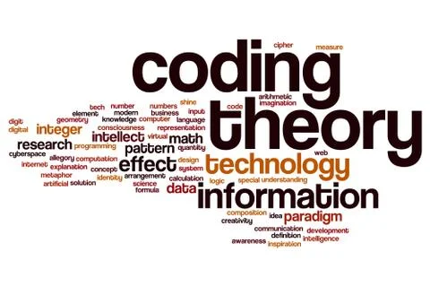 Coding theory word cloud 스톡 일러스트