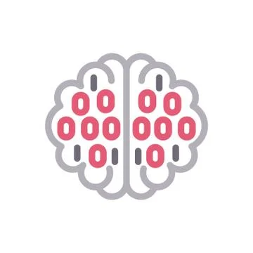 Coding thin line colour icon Stock-Illustration