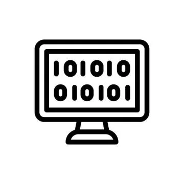 Coding thin line icon Stockillustratie