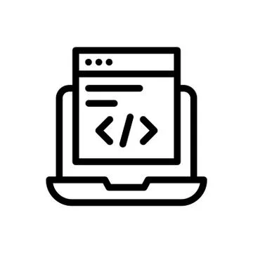 Coding thin line icon Stockillustratie