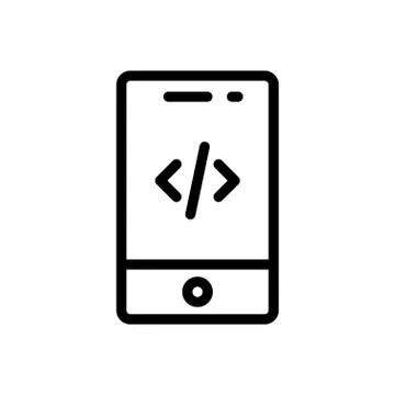 Coding thin line icon Stock-Illustration