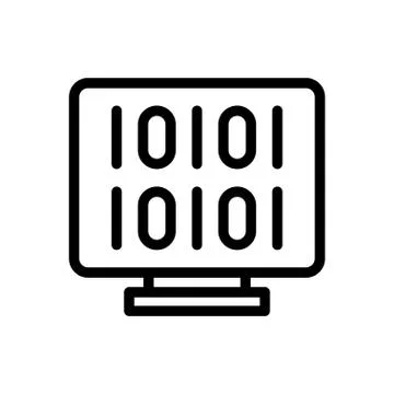 Coding thin line icon Stock Illustration