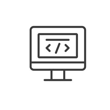 Coding tools, icon in line design. Coding, tools, programming, development Stock-Illustration