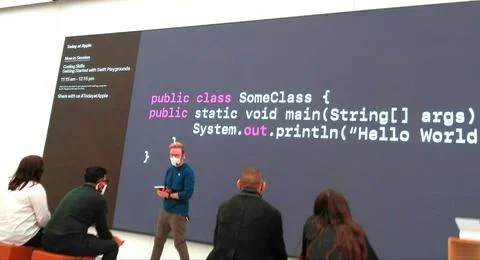 Coding Training Class Presentation Foto stock