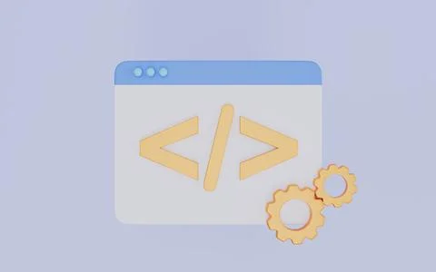 Coding useful for technology, programming, development, computing, server Stock-Illustration