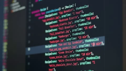 Coding UX UI script text on screen, HTML5 in editor for website development Stock Footage 223163743