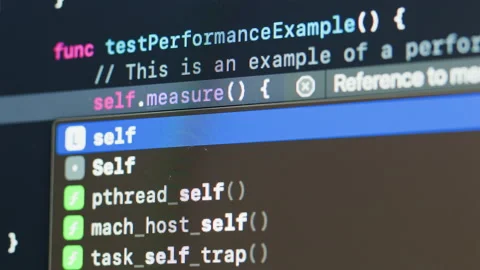 Coding UX UI script text on screen, HTML5 in editor for website development Stock Footage 223166250