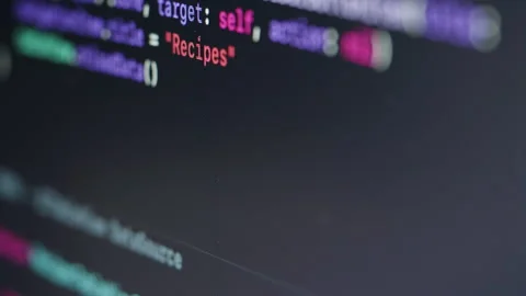 Coding UX UI script text on screen, HTML5 in editor for website development Stock Footage 226229952