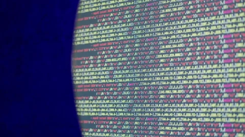 Coding UX UI script text on screen, HTML5 in editor for website development Stock Footage 226230228