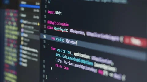 Coding UX UI script text on screen, HTML... | Stock Video | Pond5