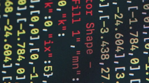 Coding UX UI script text on screen, HTML5 in editor for website development Stock Footage 232416111