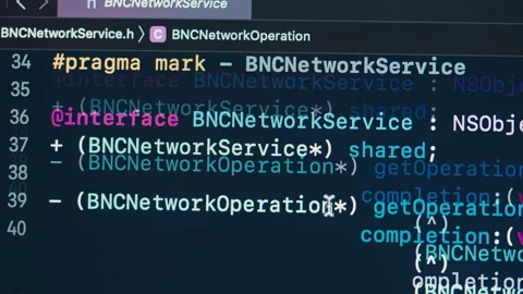 Coding UX UI script text on screen, HTML5 in editor for website development Stock Footage 246431212