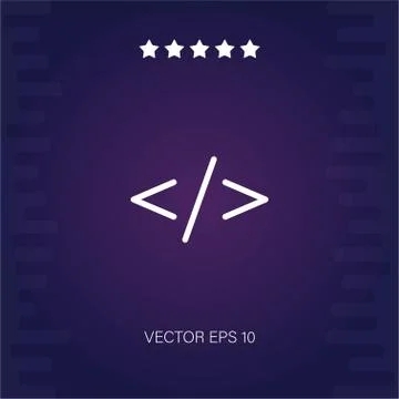 Coding vector icon Stock Illustration