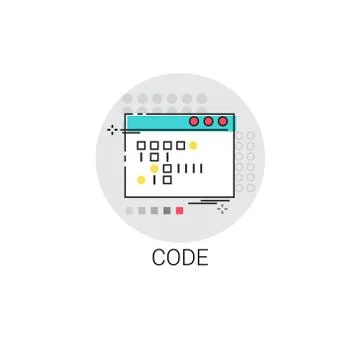Coding Web Graphic Design Application Development Icon 스톡 일러스트