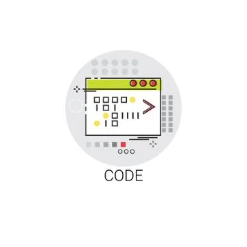 Coding Web Graphic Design Application Development Icon 스톡 일러스트