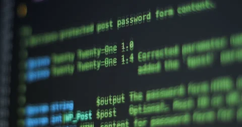 Coding web on screen scrolling PHP Stock Footage 255683265