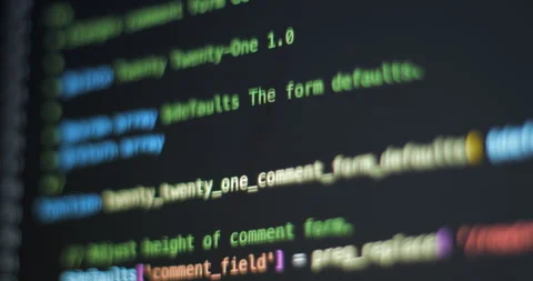 Coding web on screen scrolling PHP Stock Footage 255683346