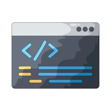 Coding window illustration 스톡 일러스트
