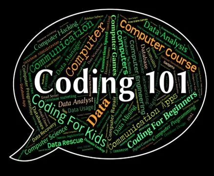 Coding Word Means Introduction Intro And Guide Illustrazione stock