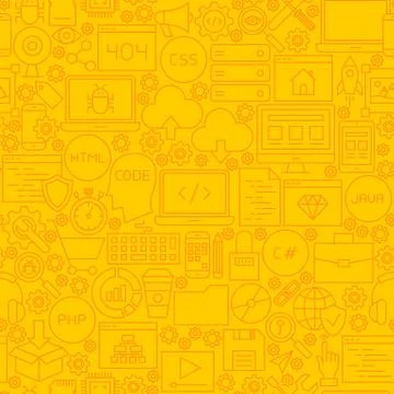 Coding Yellow Line Tile Pattern イラスト素材