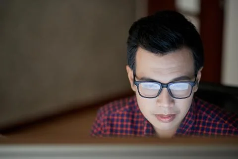 Coding young man Stock Photos