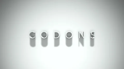 Codons 3D title animation with shadows on a white background 動画素材 297384789