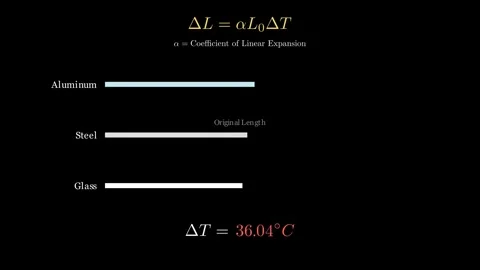 The coefficient of expansion for solids Stock Footage 333892737