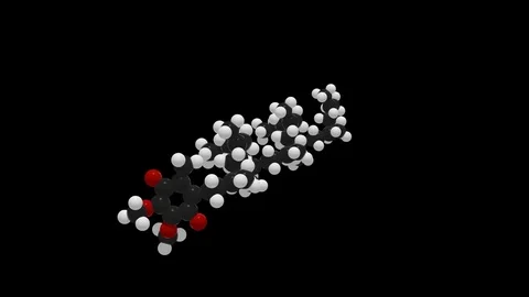 Coenzyme CoQ10 organic molecule Stock Footage 84997563
