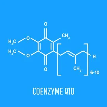 Coenzyme Q is necessary for the normal functioning of living organisms Stock Illustration