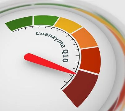Coenzyme Q10 measuring process Stock Illustration