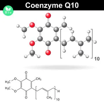 Coenzyme Q10 model Stock Illustration