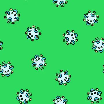 Coenzymes biochemistry vector seamless pattern Ilustración de archivo