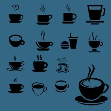Cofe icons Stock Illustration