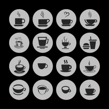 Cofe icons Stock Illustration