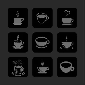 Cofe icons Stock Illustration
