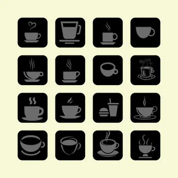 Cofe icons Stock Illustration