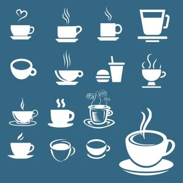 Cofe icons Stock Illustration